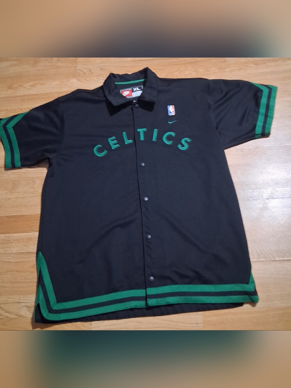 Nike Celtics Black & Green Button-Up Jacket